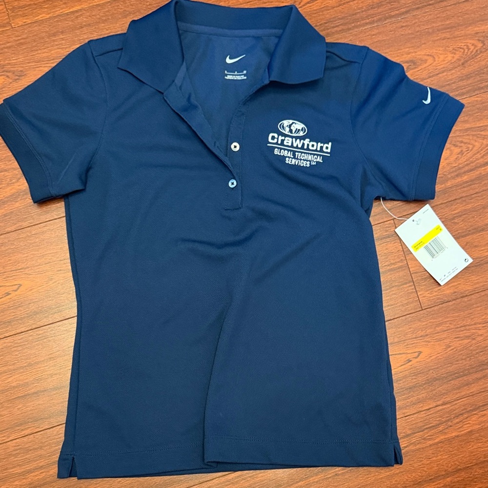 Nike Womens Navy Blue Golf Shirt